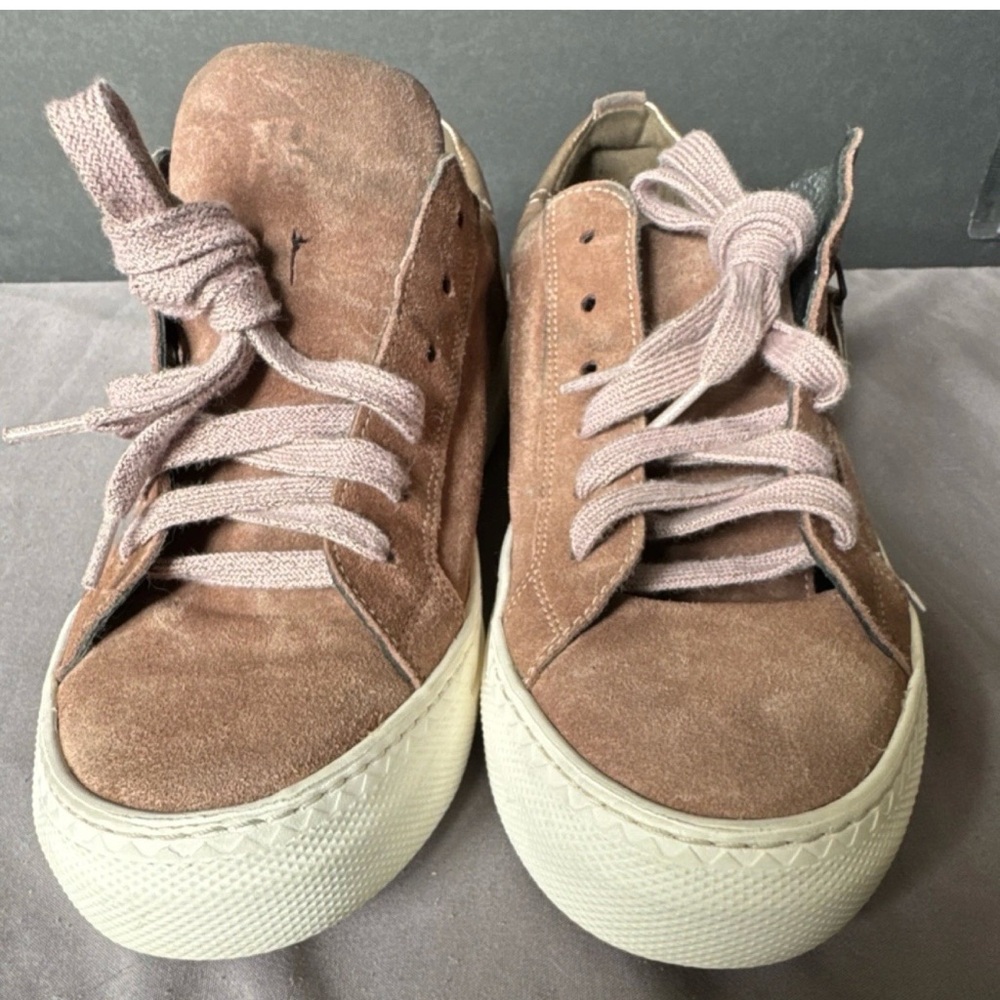 Paul Green Pink Sneakers with Gold  Accents